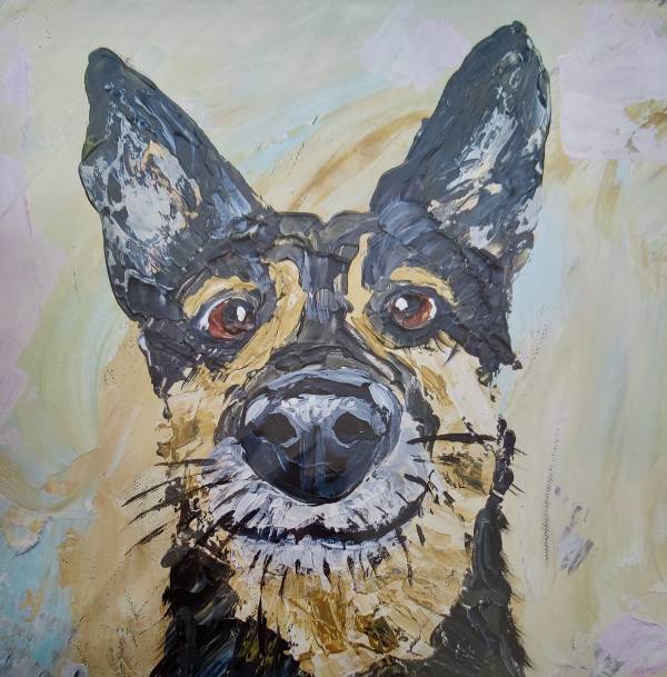- on , Print by Heather Hunt, measuring 30 x 30 cm (H x W) framed at 40 x 40 cm £30